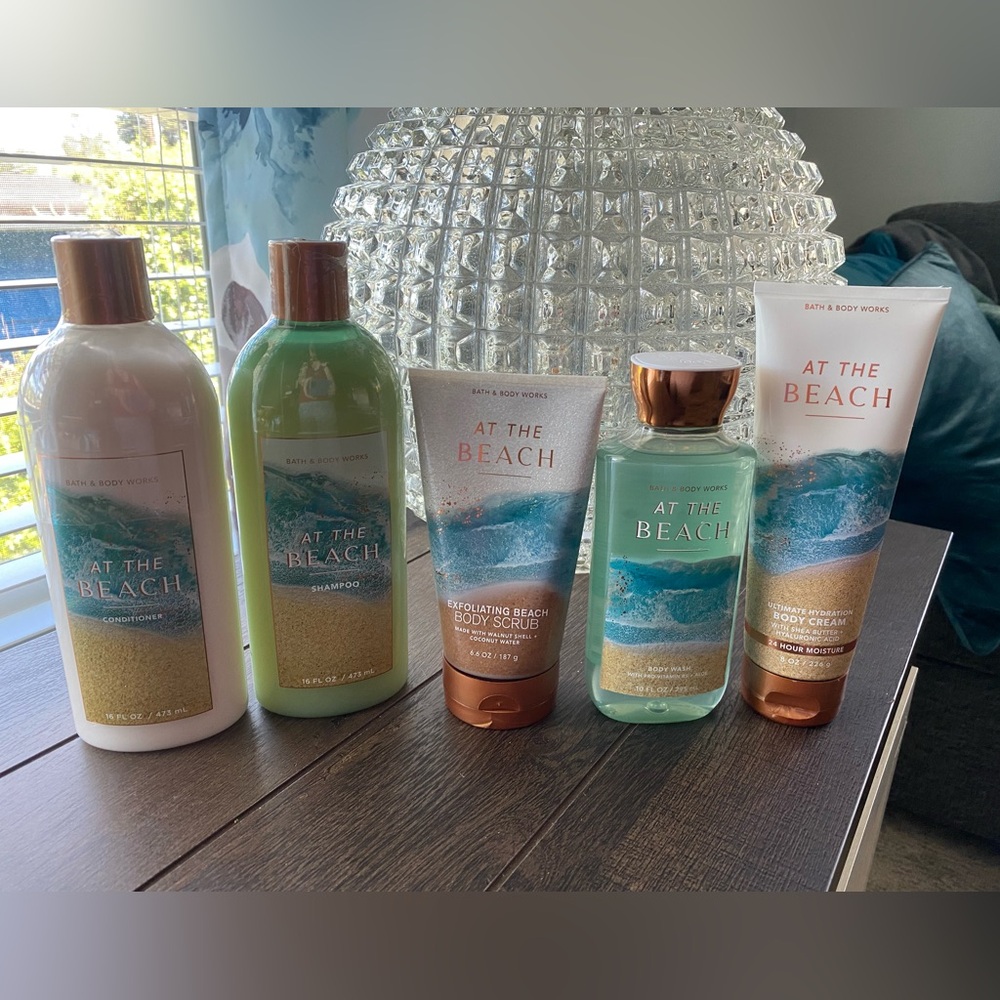 At The Beach Bath & Body Works Lot of 5 Shampoo & Conditioner, Body Scrub NEW